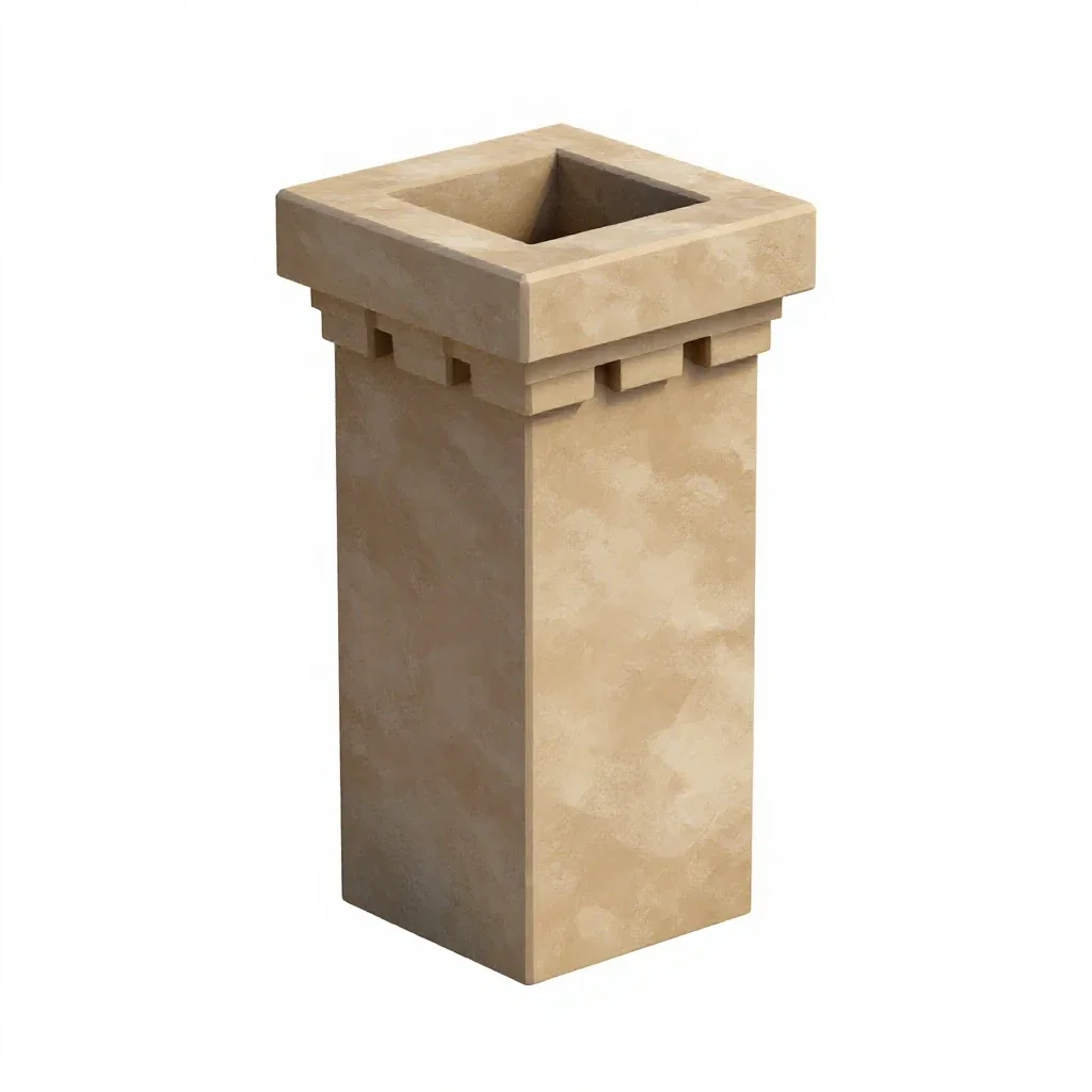 Chimney pot isolated on a white background