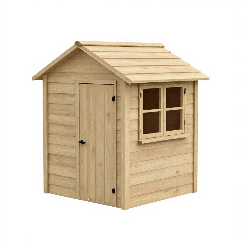 Garden shed isolated on a white background
