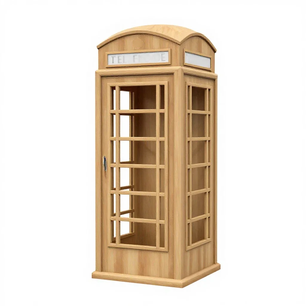 Phone box isolated on a white background