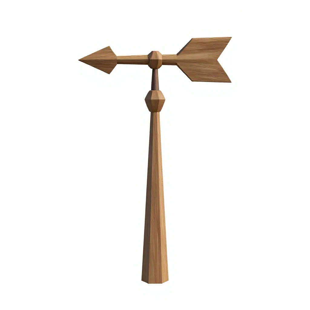 Weather vane isolated on a white background