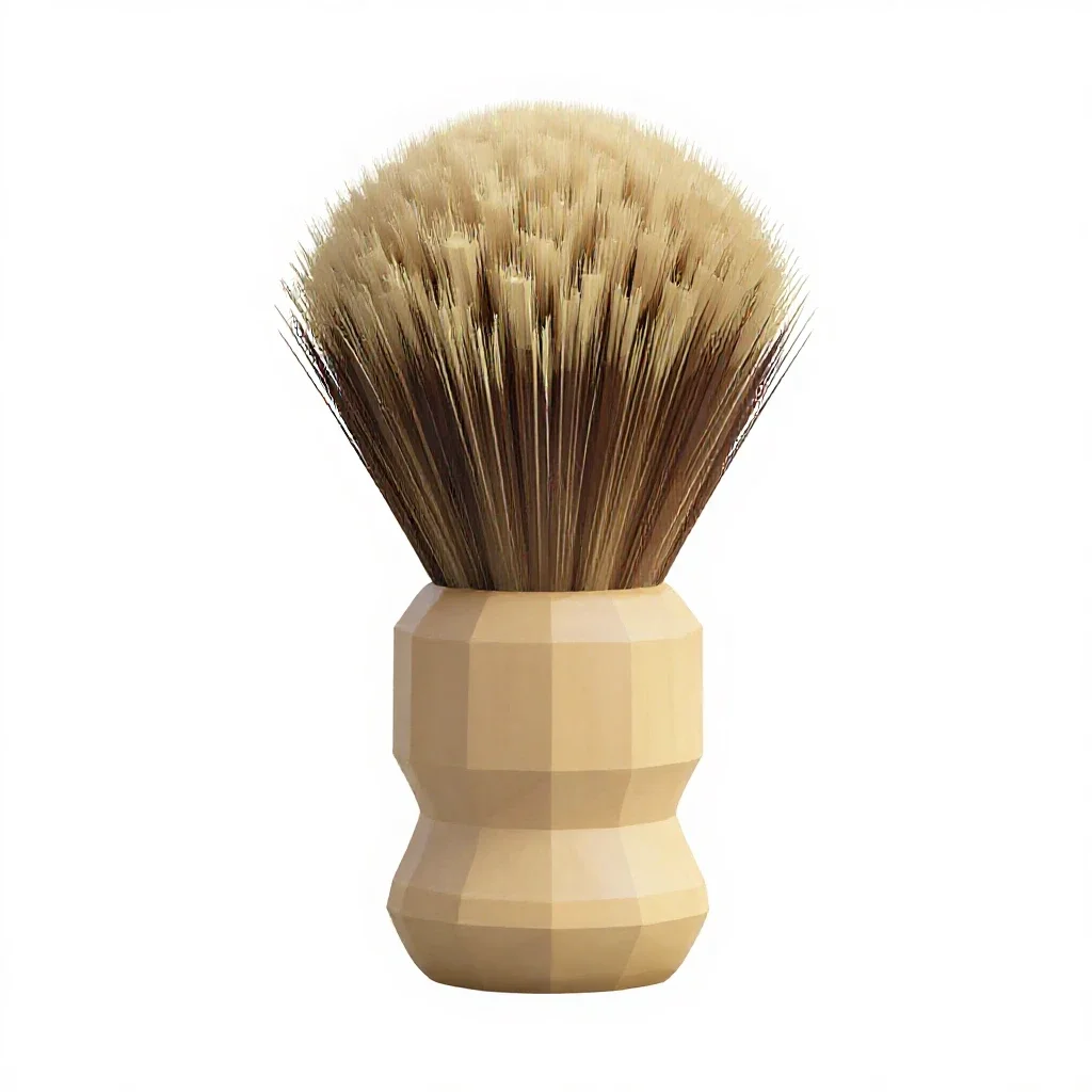 Badger shaving brush isolated on a white background