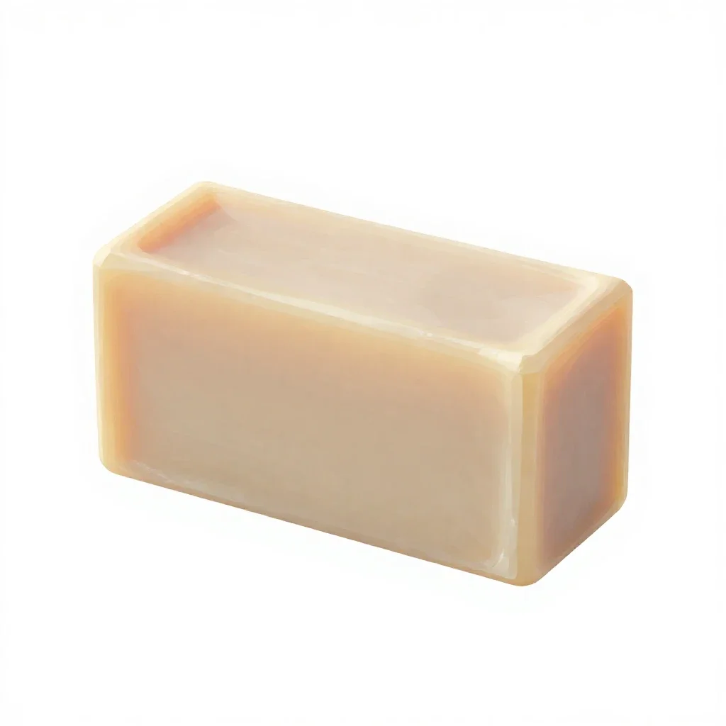 Bar of handmade soap isolated on a white background