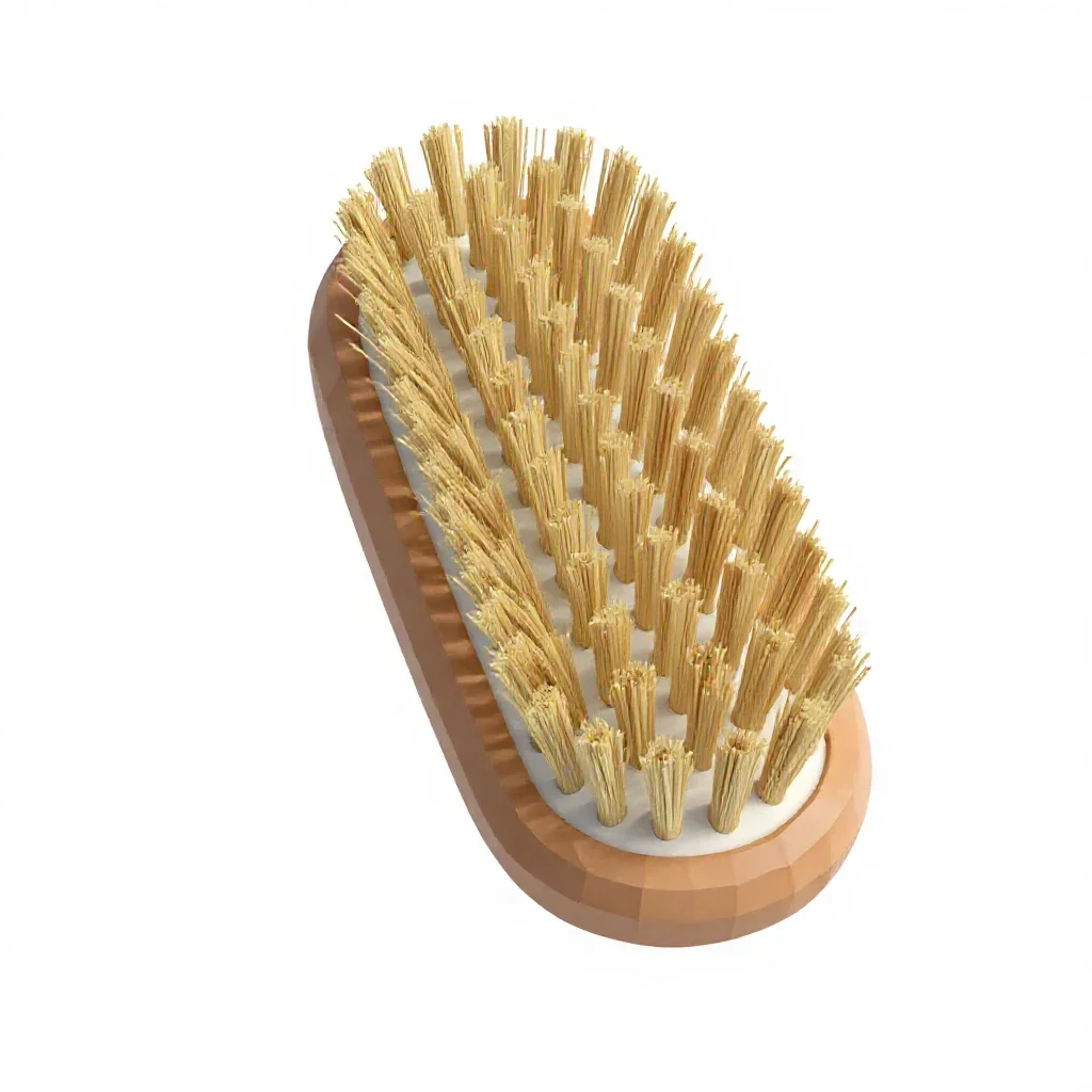 Boar bristle hairbrush isolated on a white background