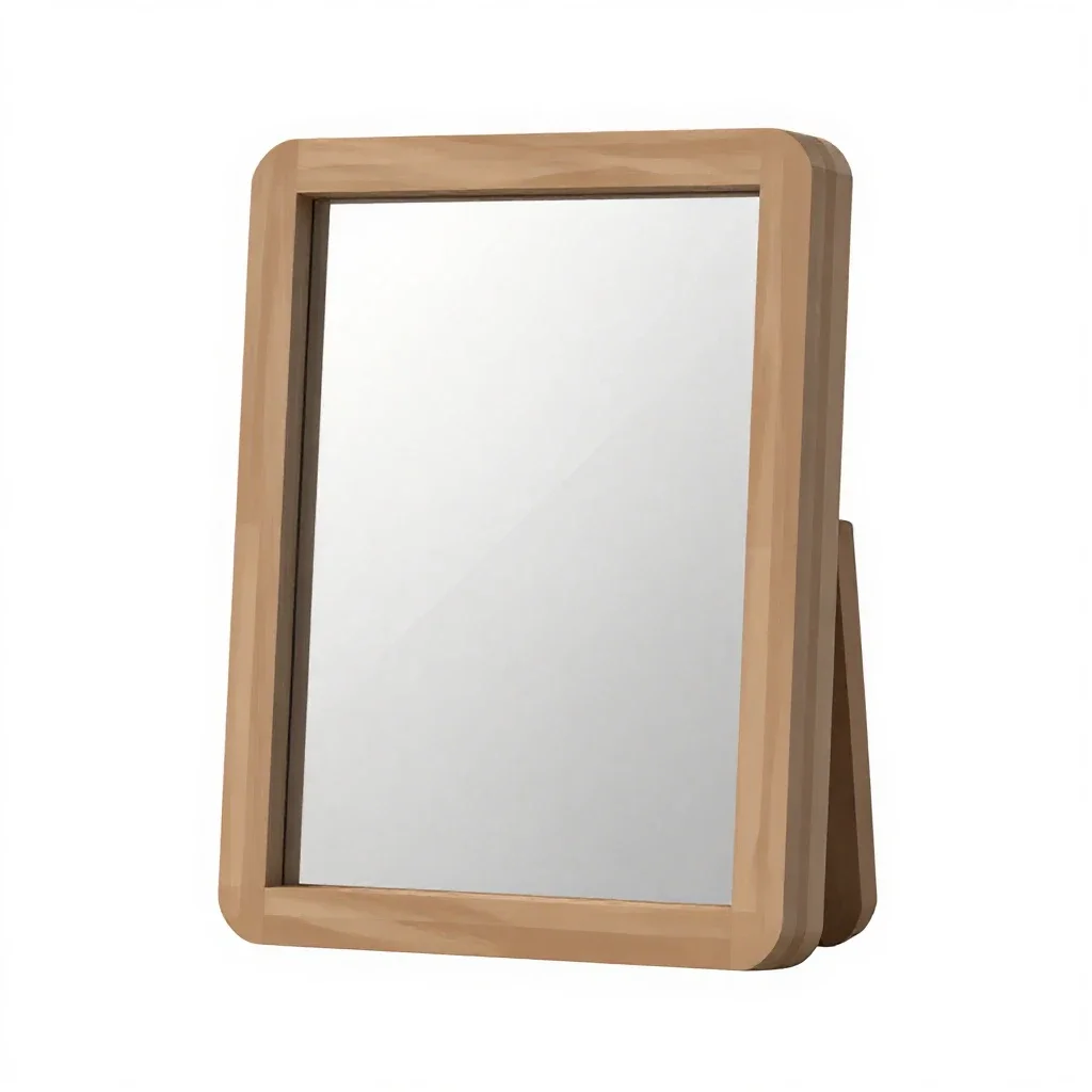 Compact mirror open isolated on a white background