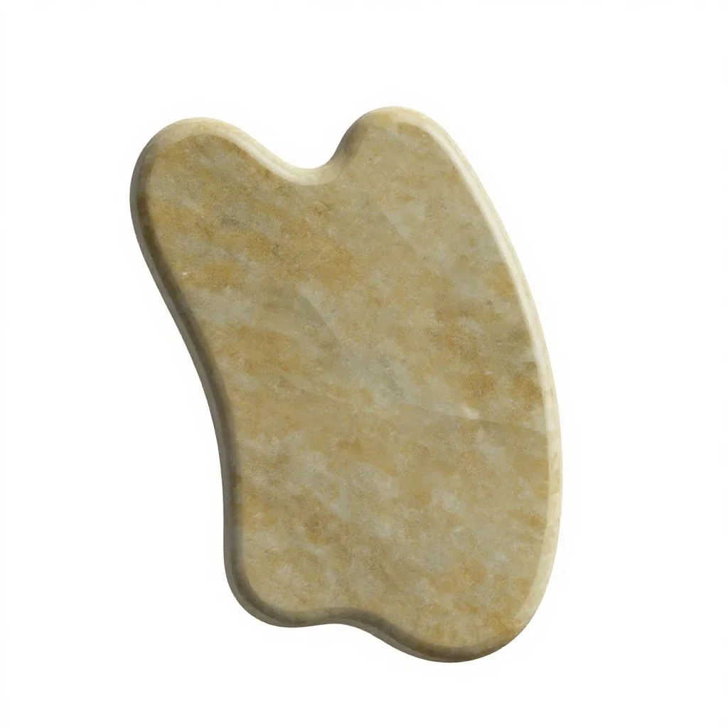 Gua sha stone isolated on a white background