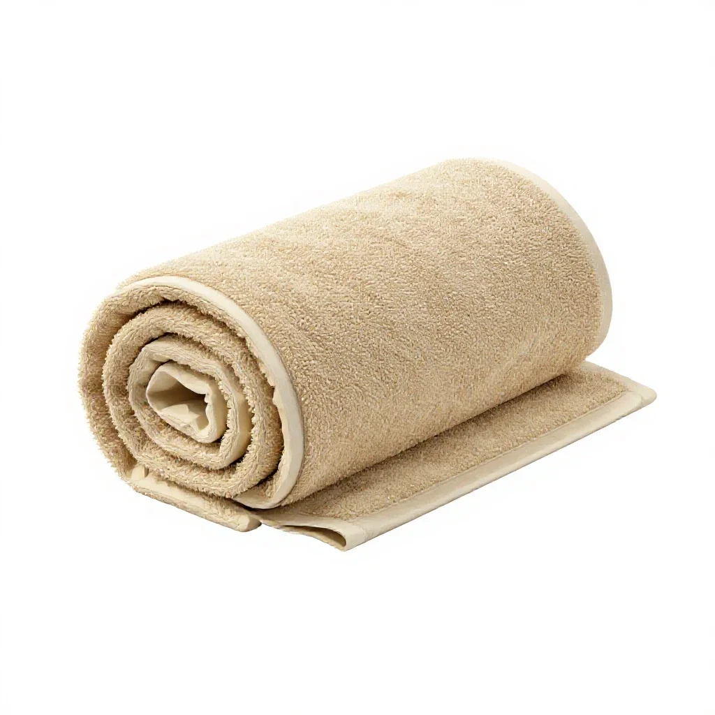 Hot towel rolled isolated on a white background