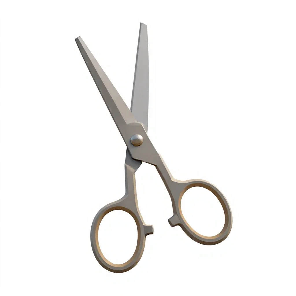 Pair of grooming scissors isolated on a white background