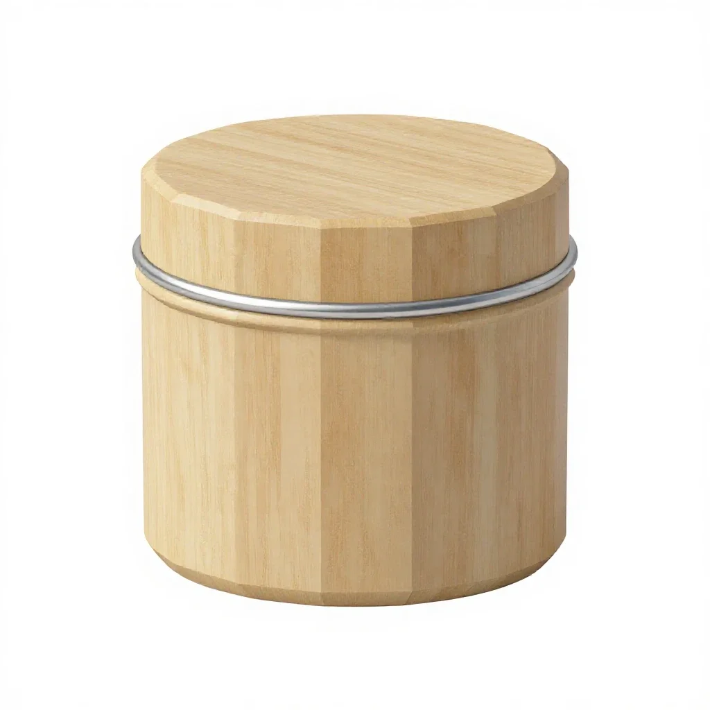 Solid perfume tin isolated on a white background