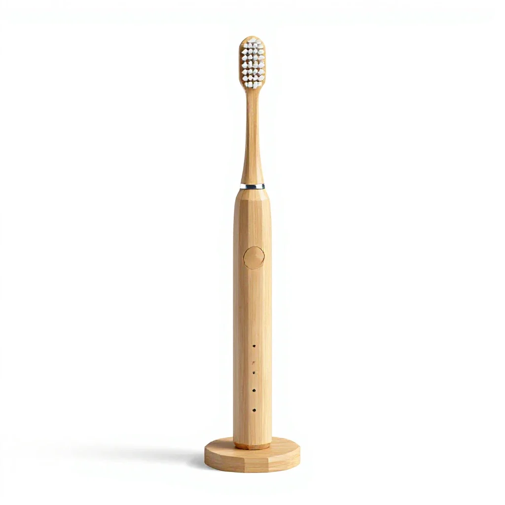 Electric toothbrush on a stand isolated on a white background