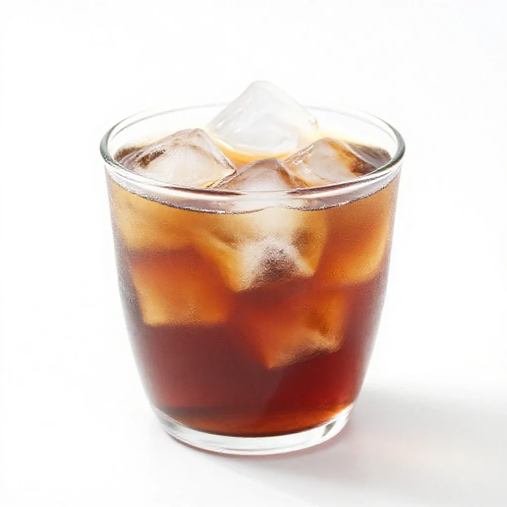 Cold brew over ice isolated on a white background