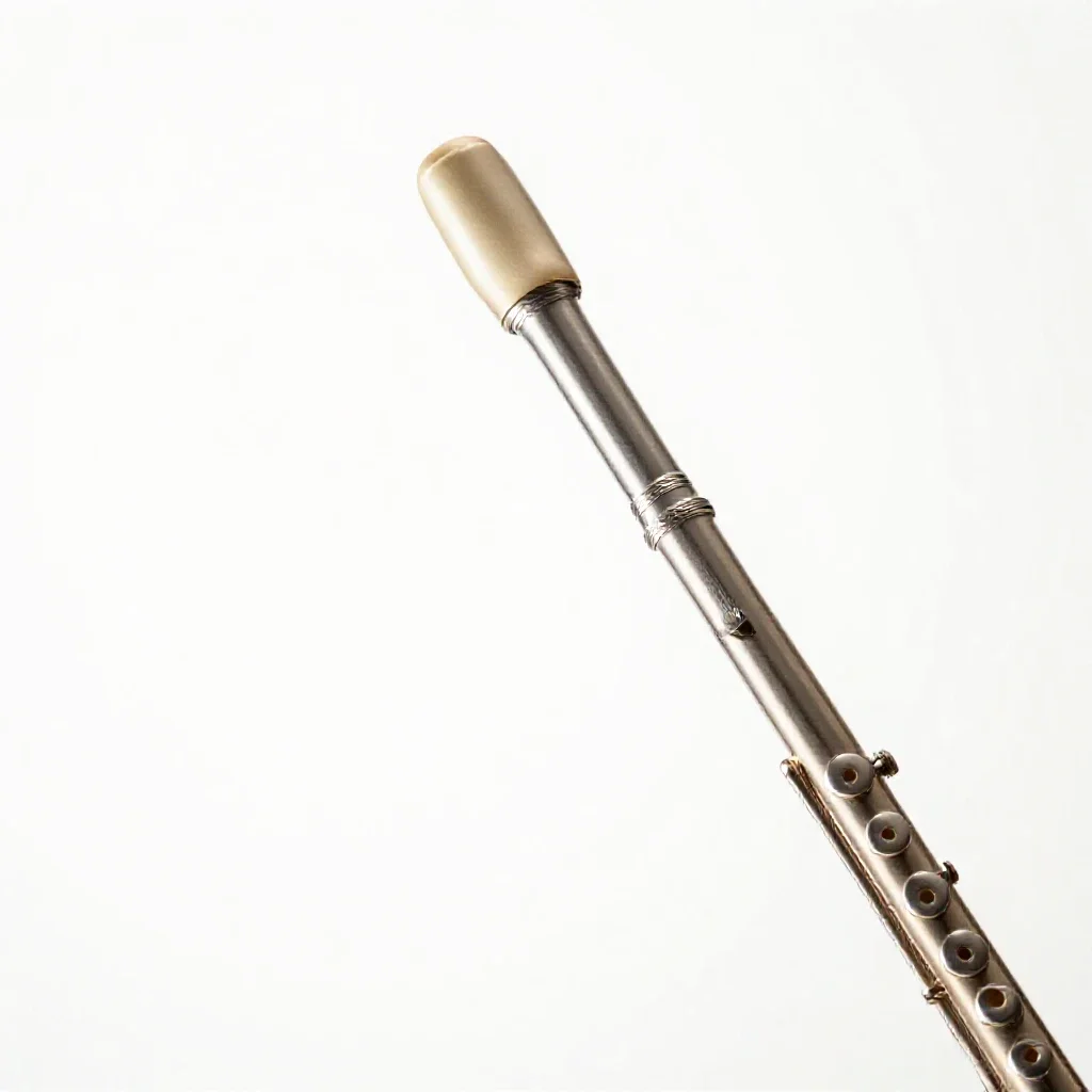 Flute of sparkling wine isolated on a white background