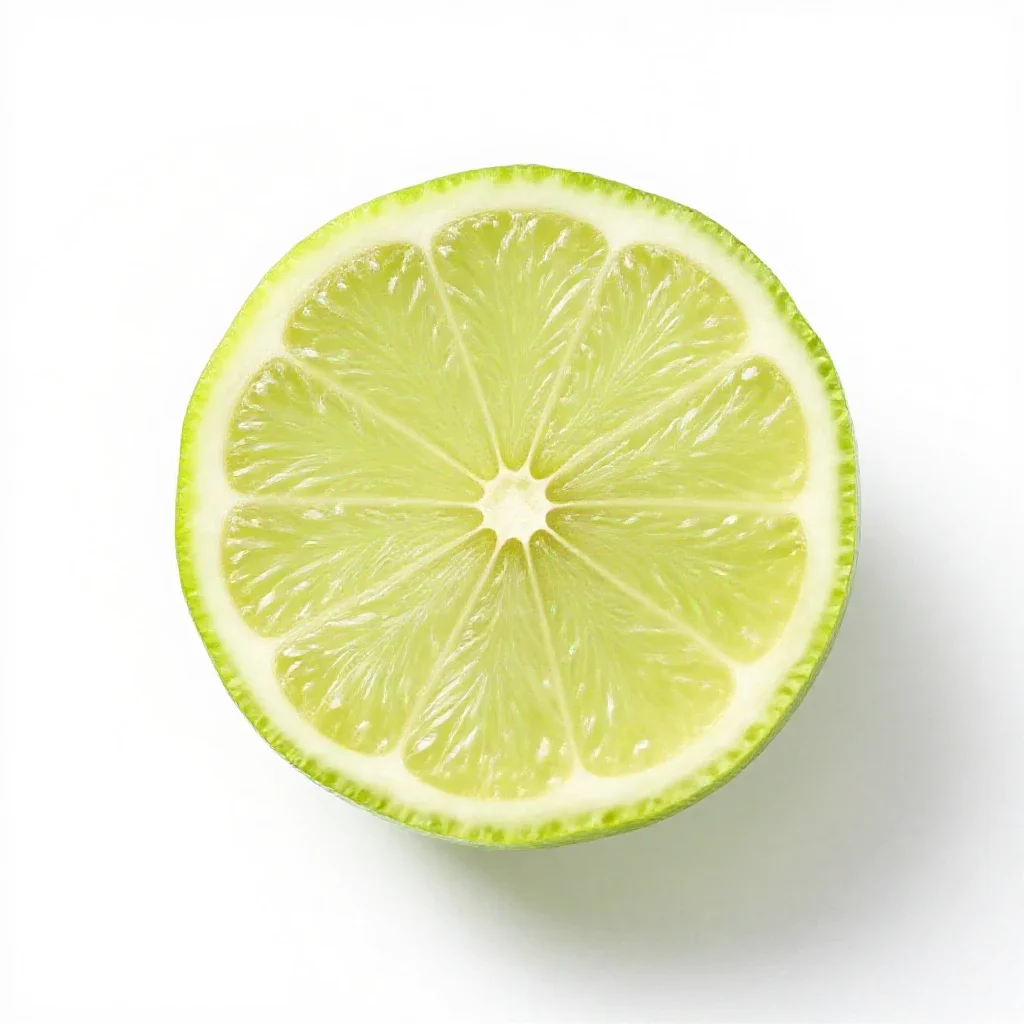 Ginger beer with lime isolated on a white background
