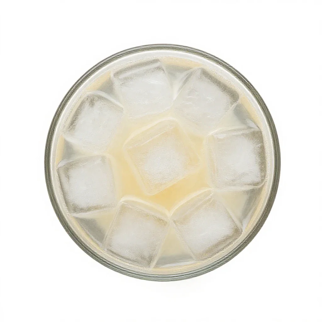 Horchata over ice isolated on a white background
