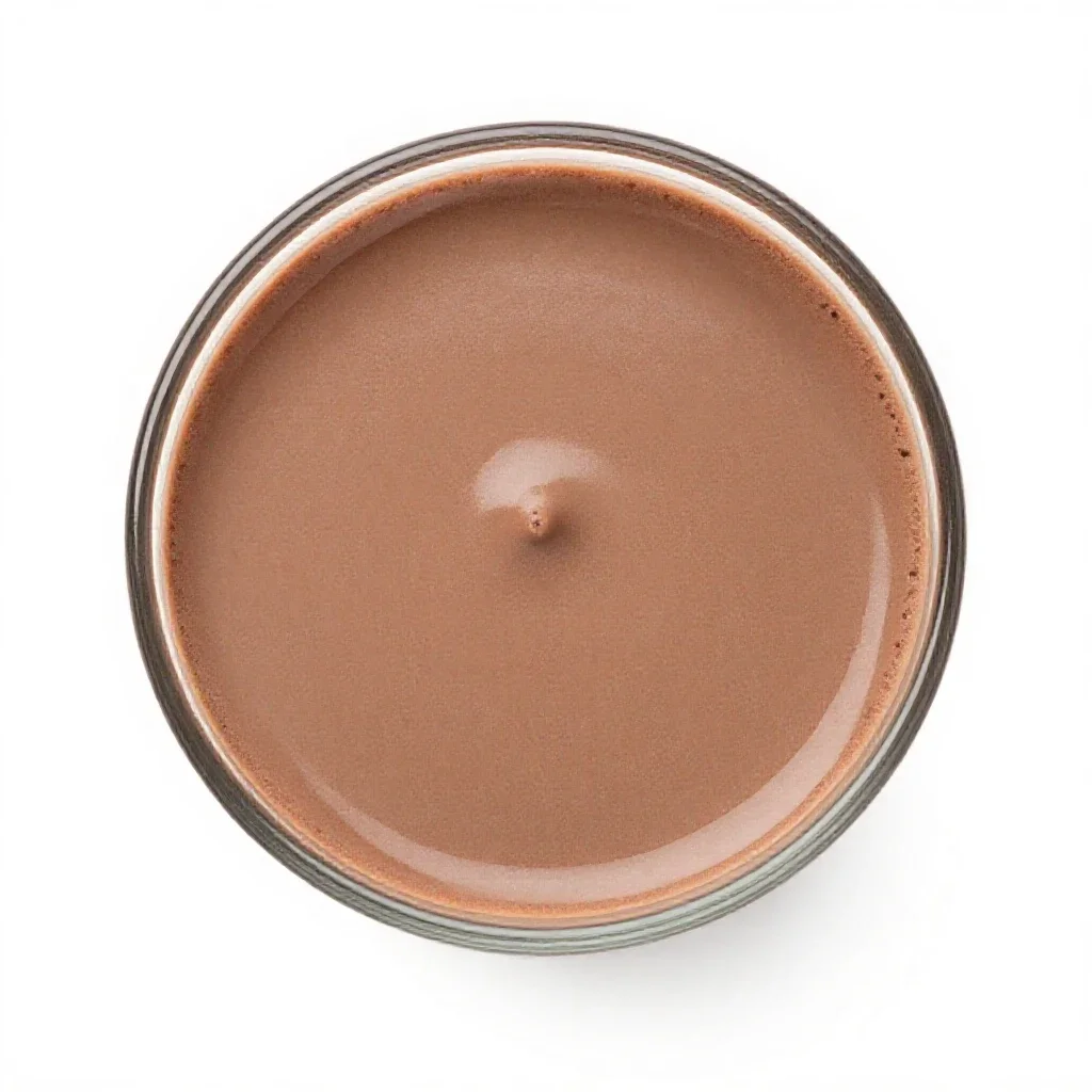 Hot chocolate with cream isolated on a white background