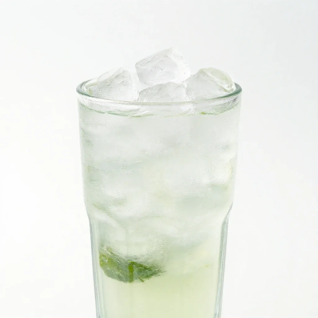 Mojito with crushed ice isolated on a white background