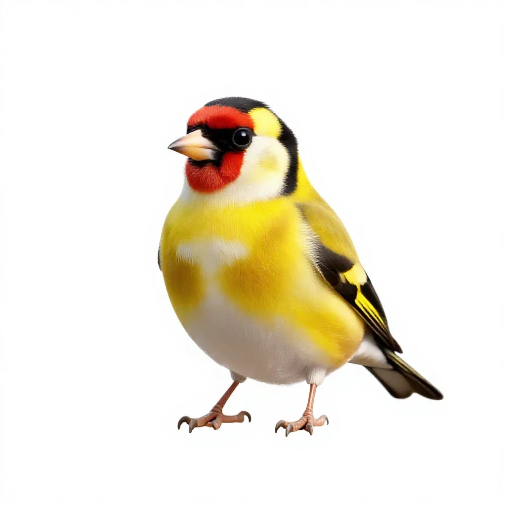Goldfinch isolated on a white background