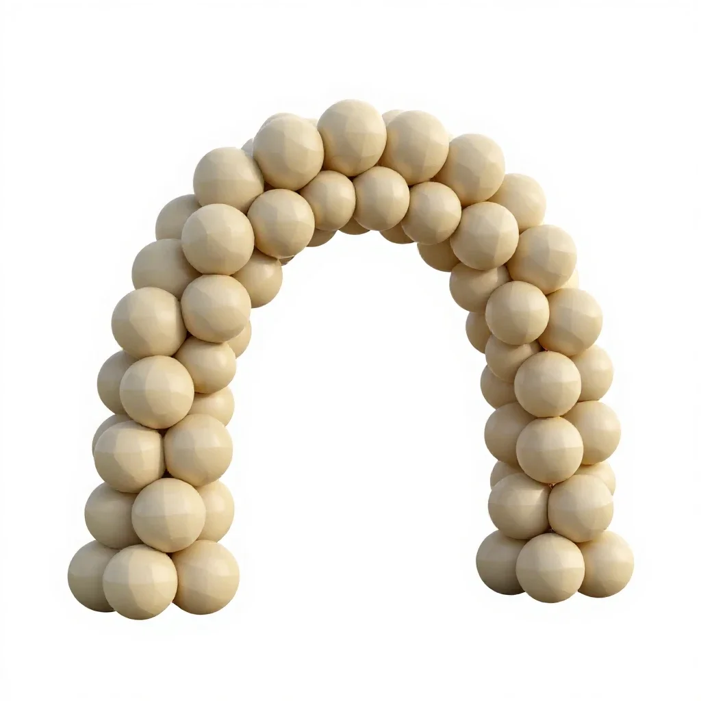 Balloon arch segment isolated on a white background
