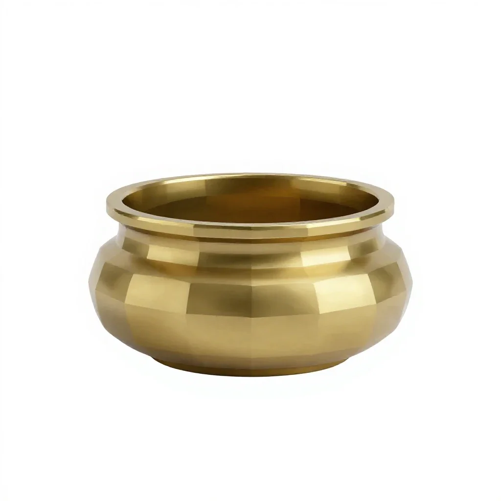 Brass incense burner isolated on a white background