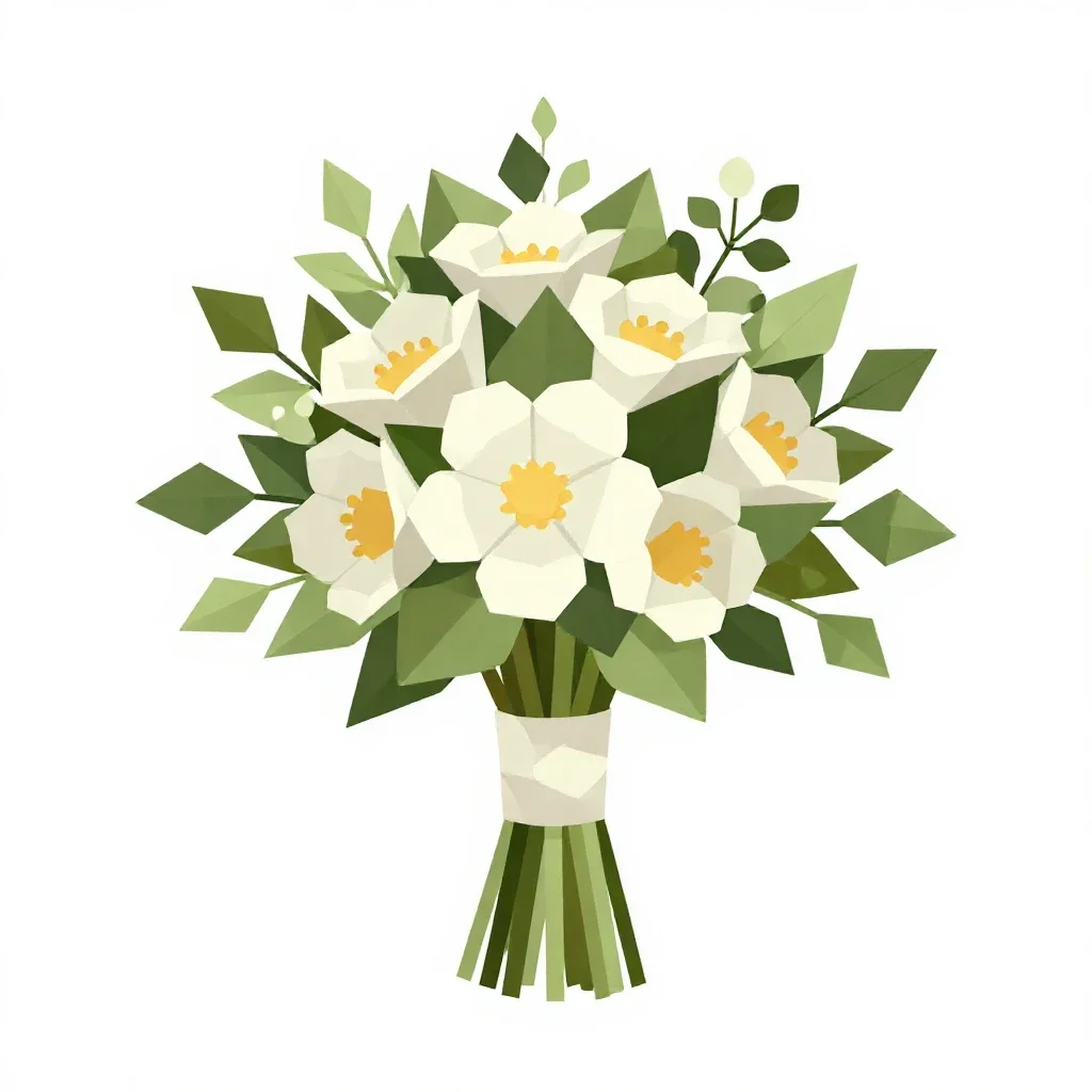 Bridal bouquet isolated on a white background