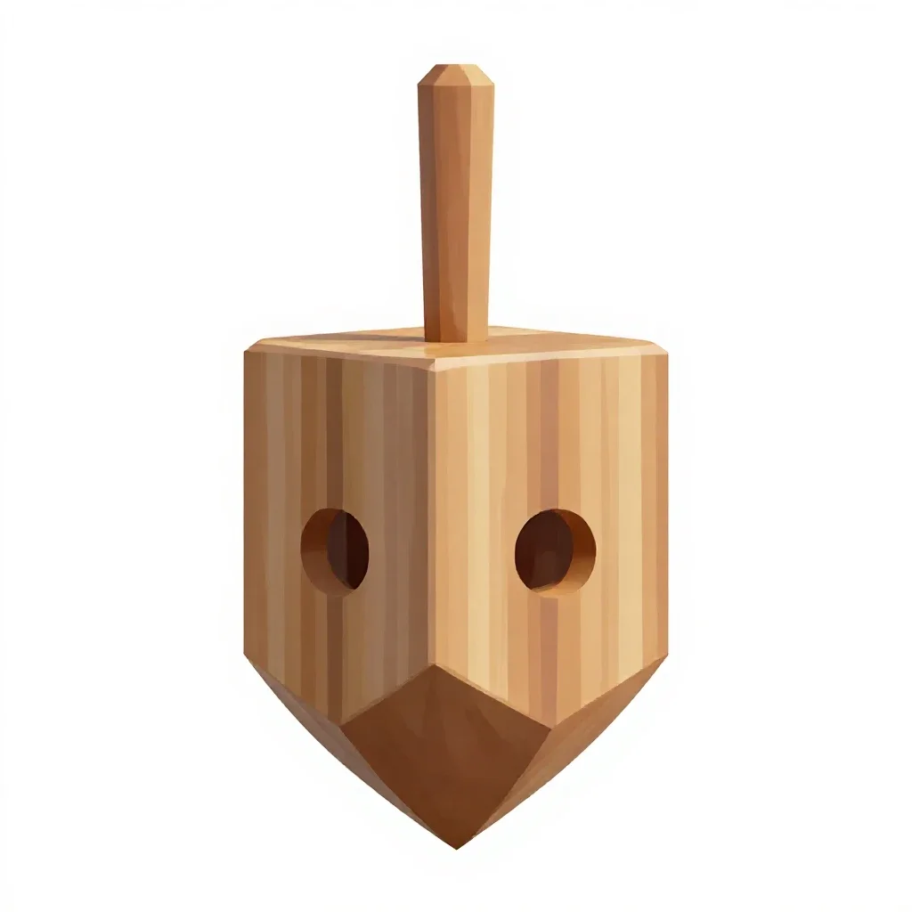 Dreidel isolated on a white background