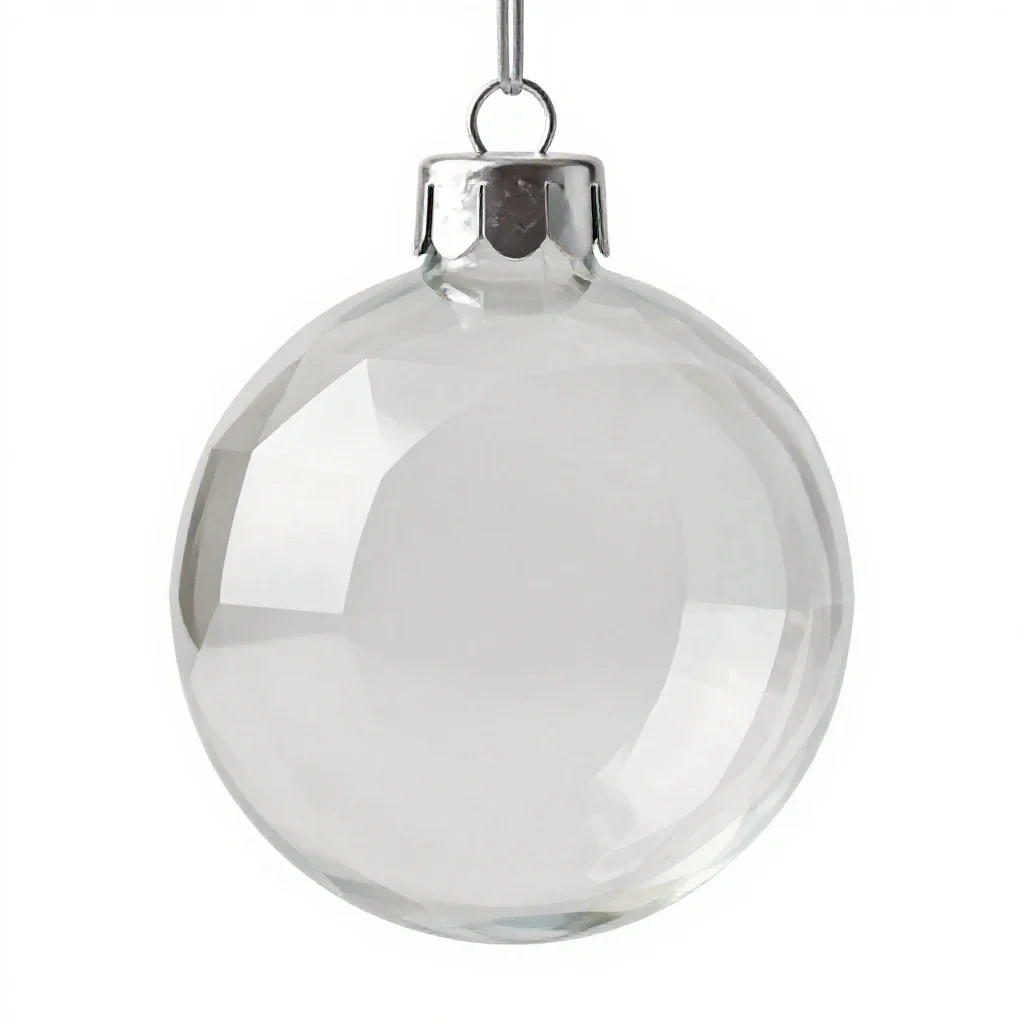Hand-blown glass bauble isolated on a white background
