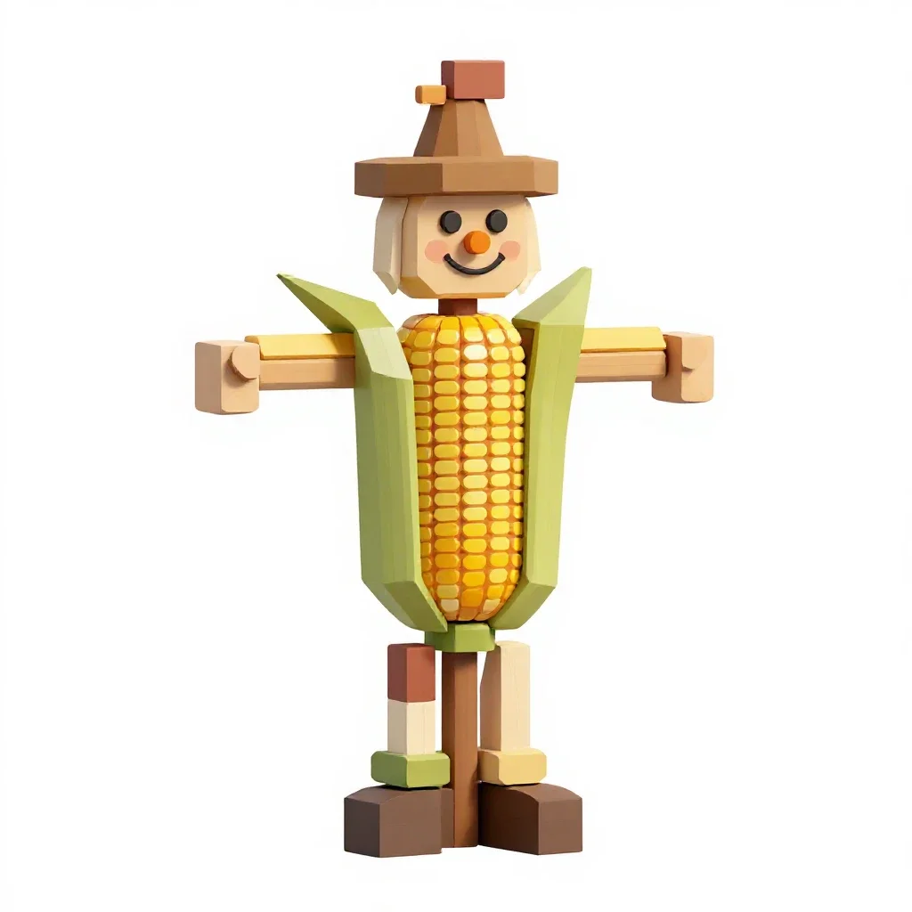 Harvest corn dolly isolated on a white background