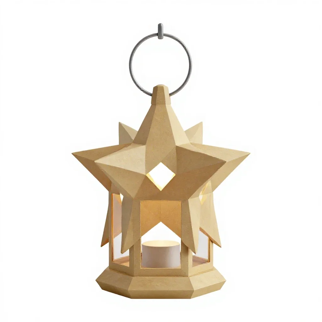Matariki star lantern isolated on a white background