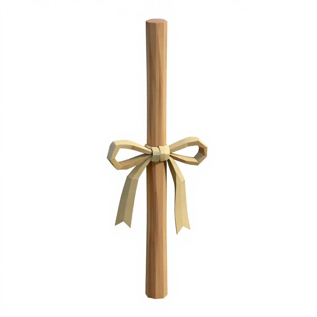 Maypole ribbon set isolated on a white background