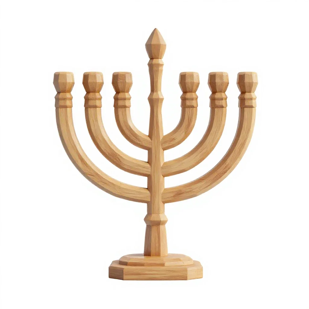 Menorah isolated on a white background