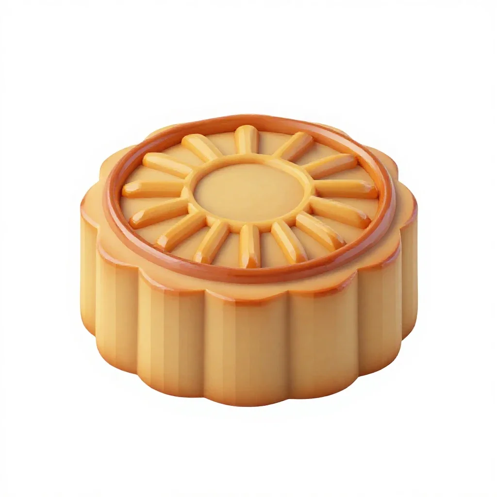 Mooncake mould isolated on a white background