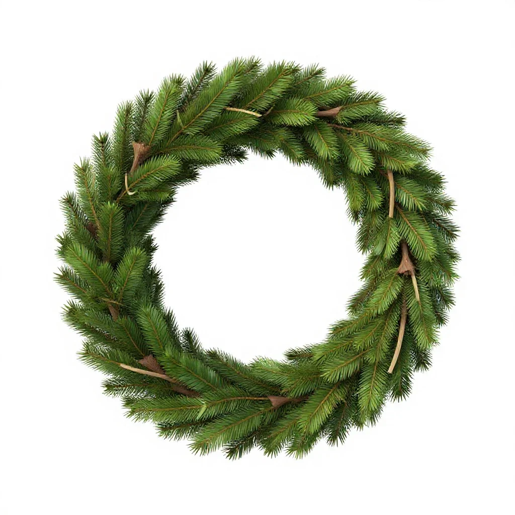 Advent wreath isolated on a white background