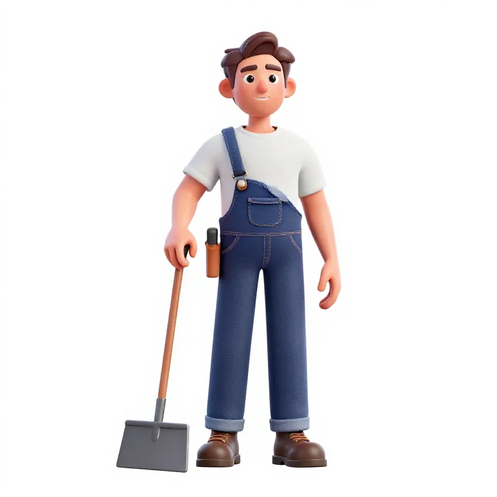 Georgian chimney sweep isolated on a white background