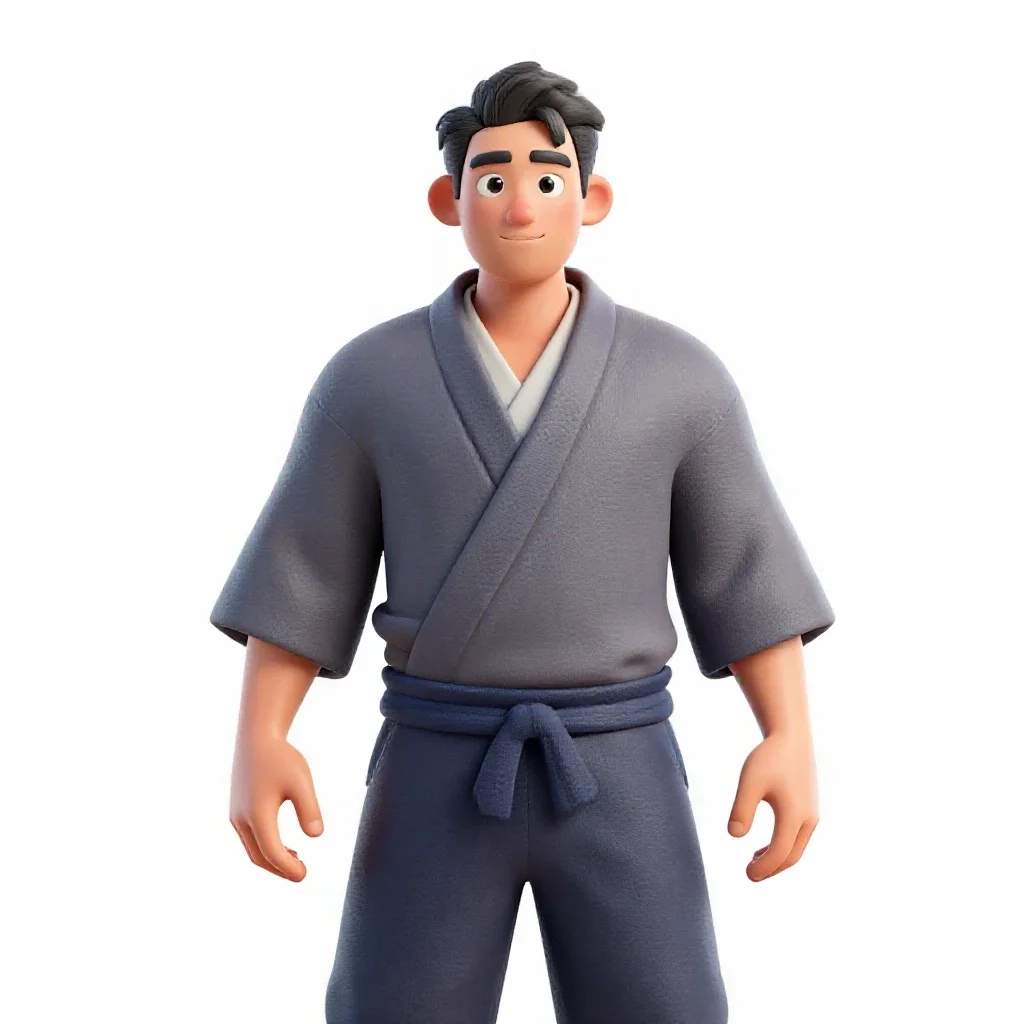 Edo period fishmonger isolated on a white background