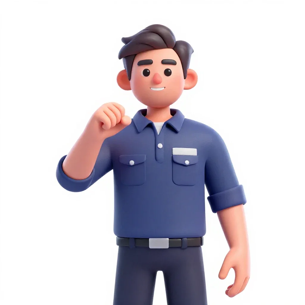 Train conductor with a punch isolated on a white background