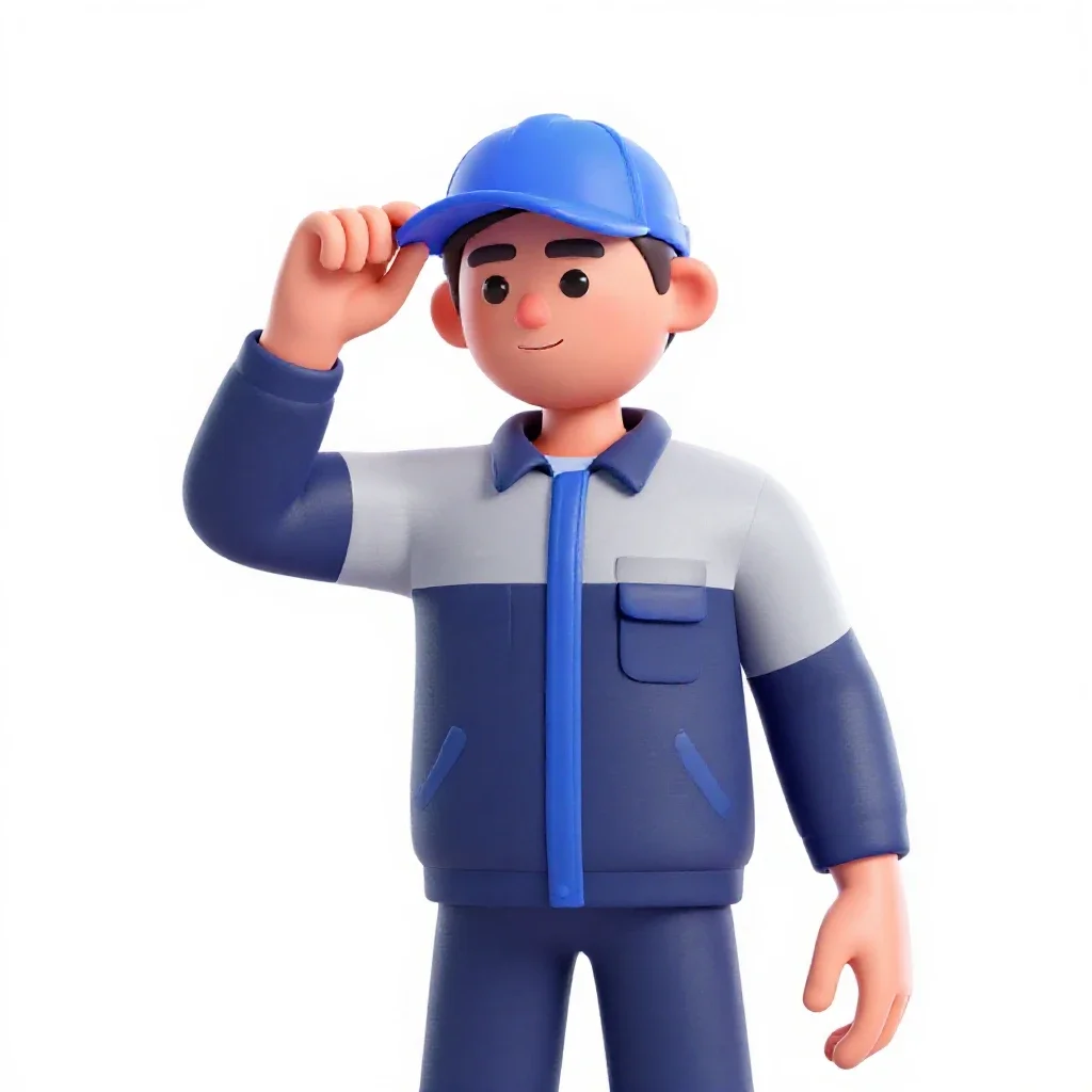 Welder lifting a visor isolated on a white background