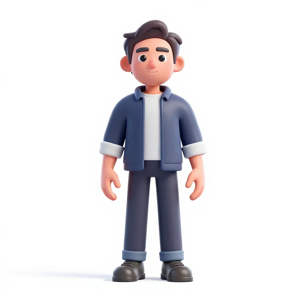 Generation ship archivist isolated on a white background