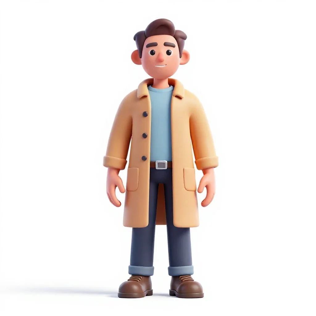Xenoarchaeologist with a sample case isolated on a white background