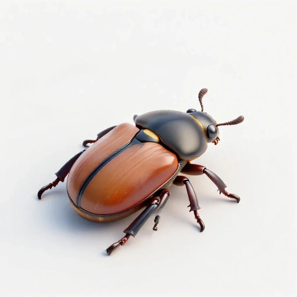 Clockwork beetle isolated on a white background