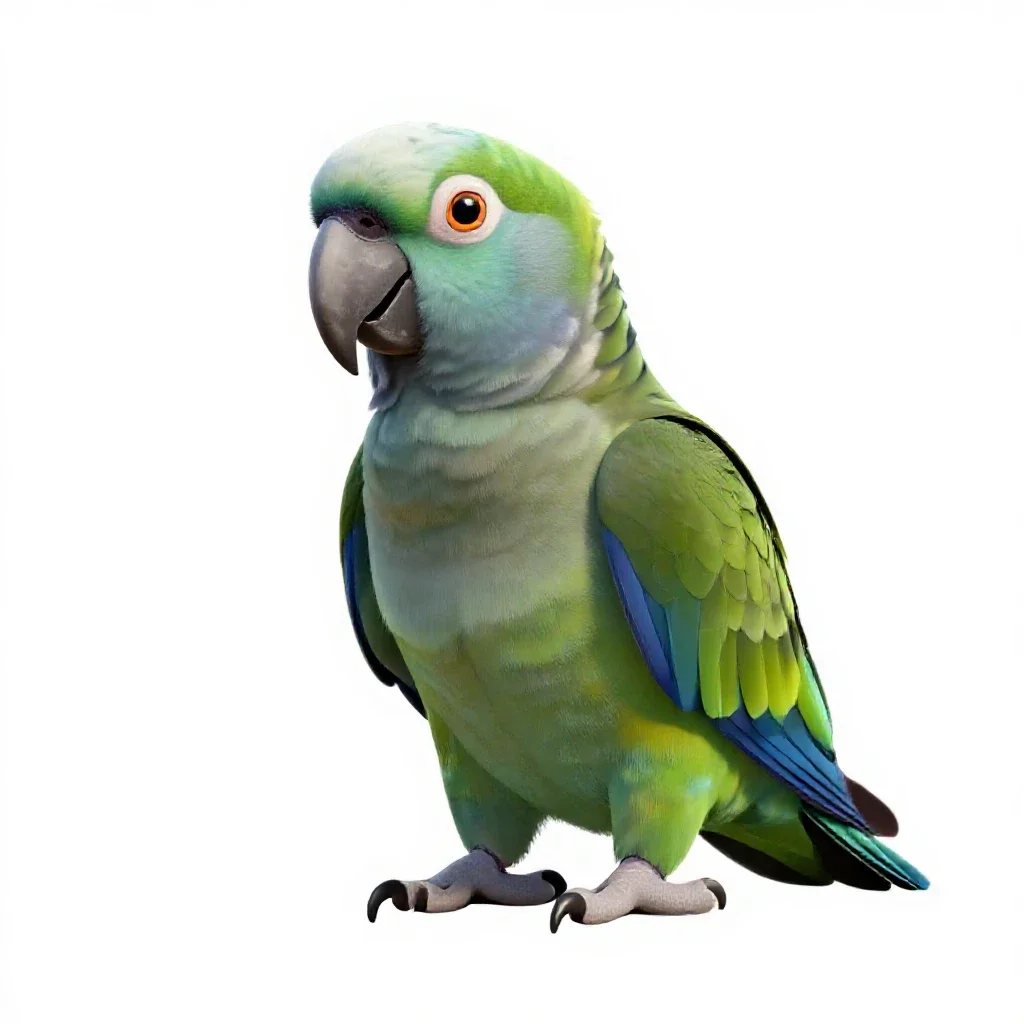 Kea parrot isolated on a white background
