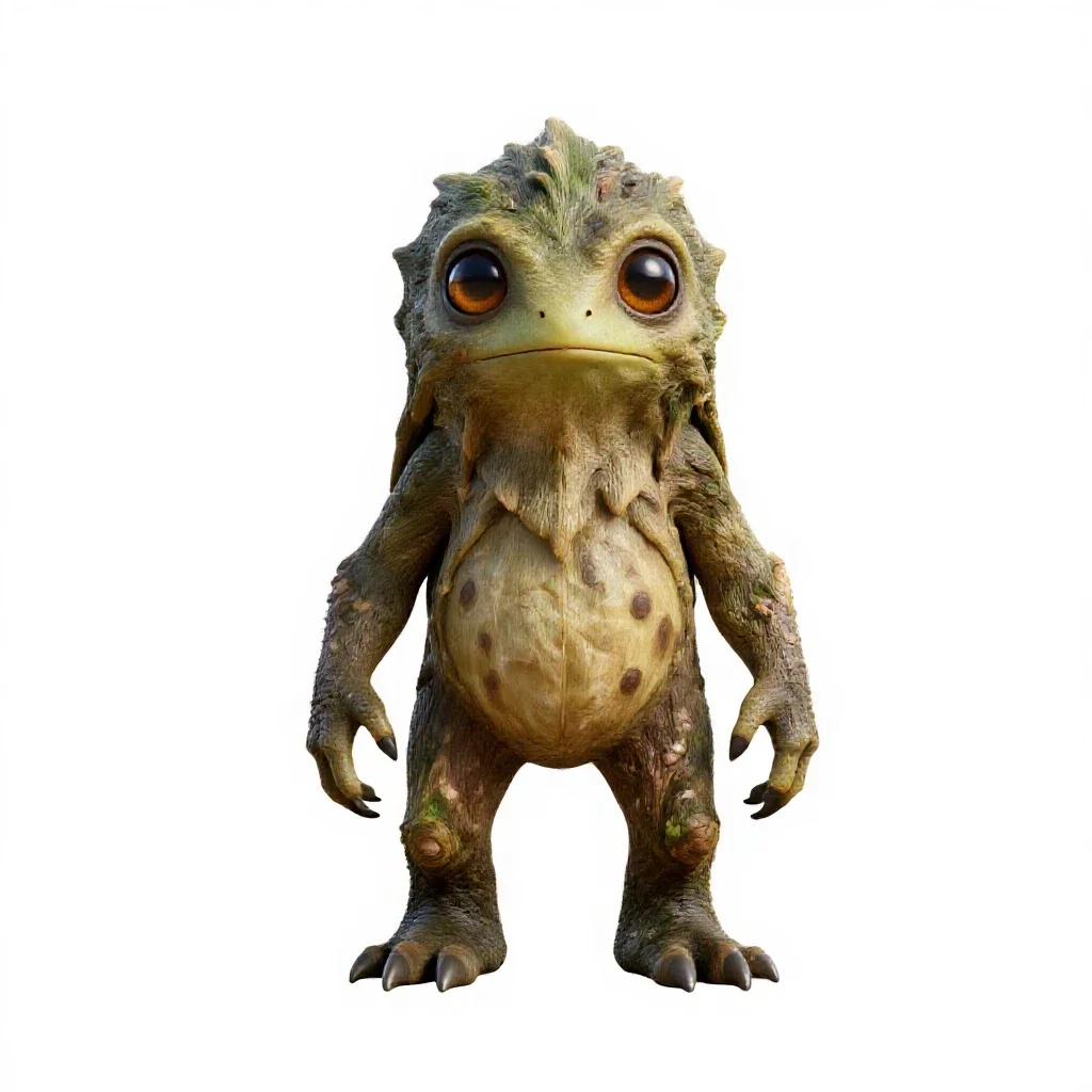 Lantern-eyed swamp wisp isolated on a white background