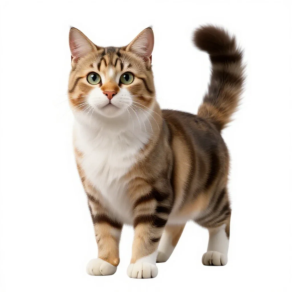Maine coon cat isolated on a white background