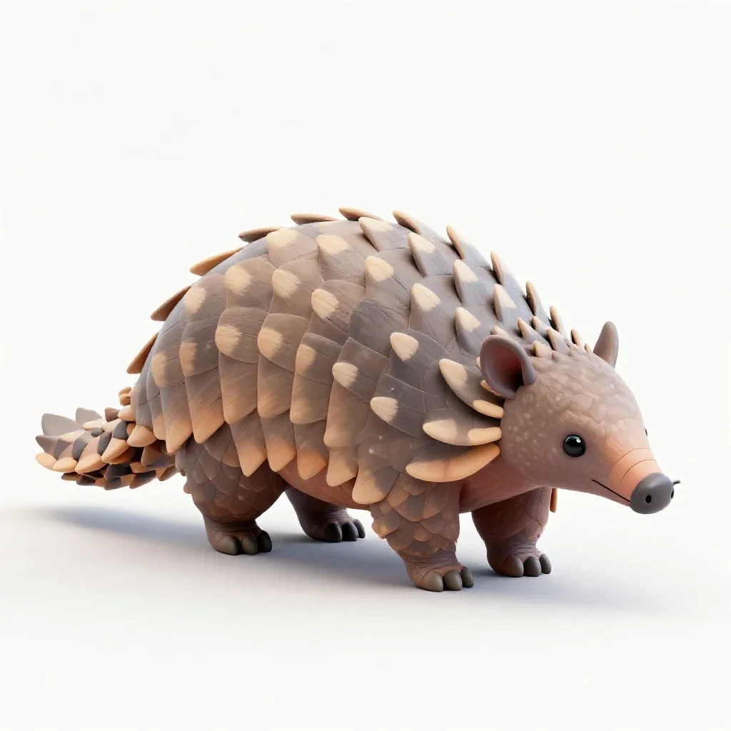Pangolin isolated on a white background
