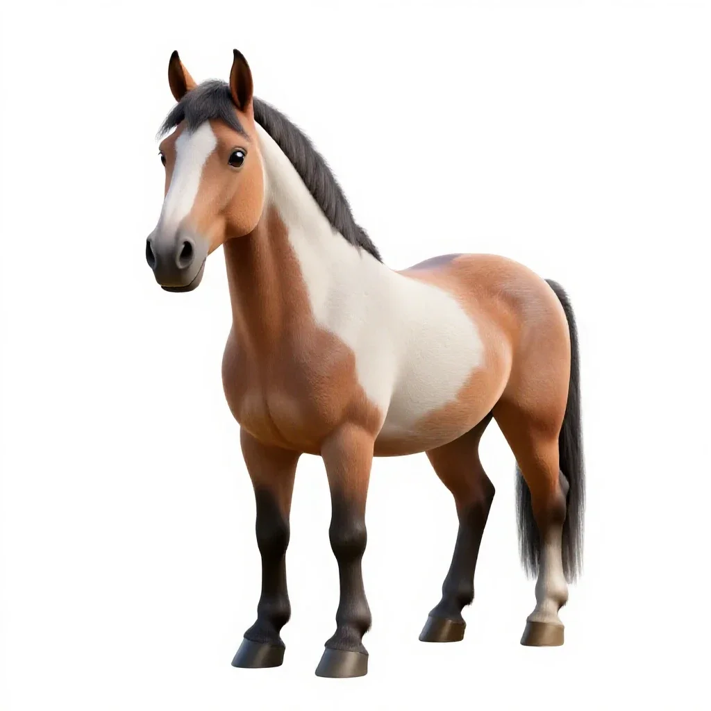 Shire horse isolated on a white background