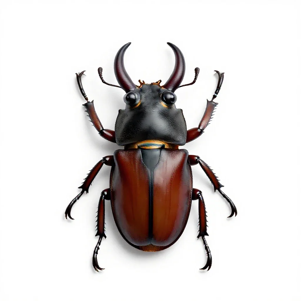 Stag beetle isolated on a white background