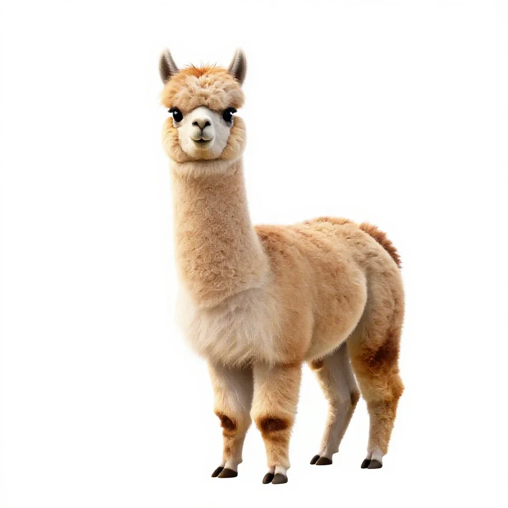 Alpaca isolated on a white background