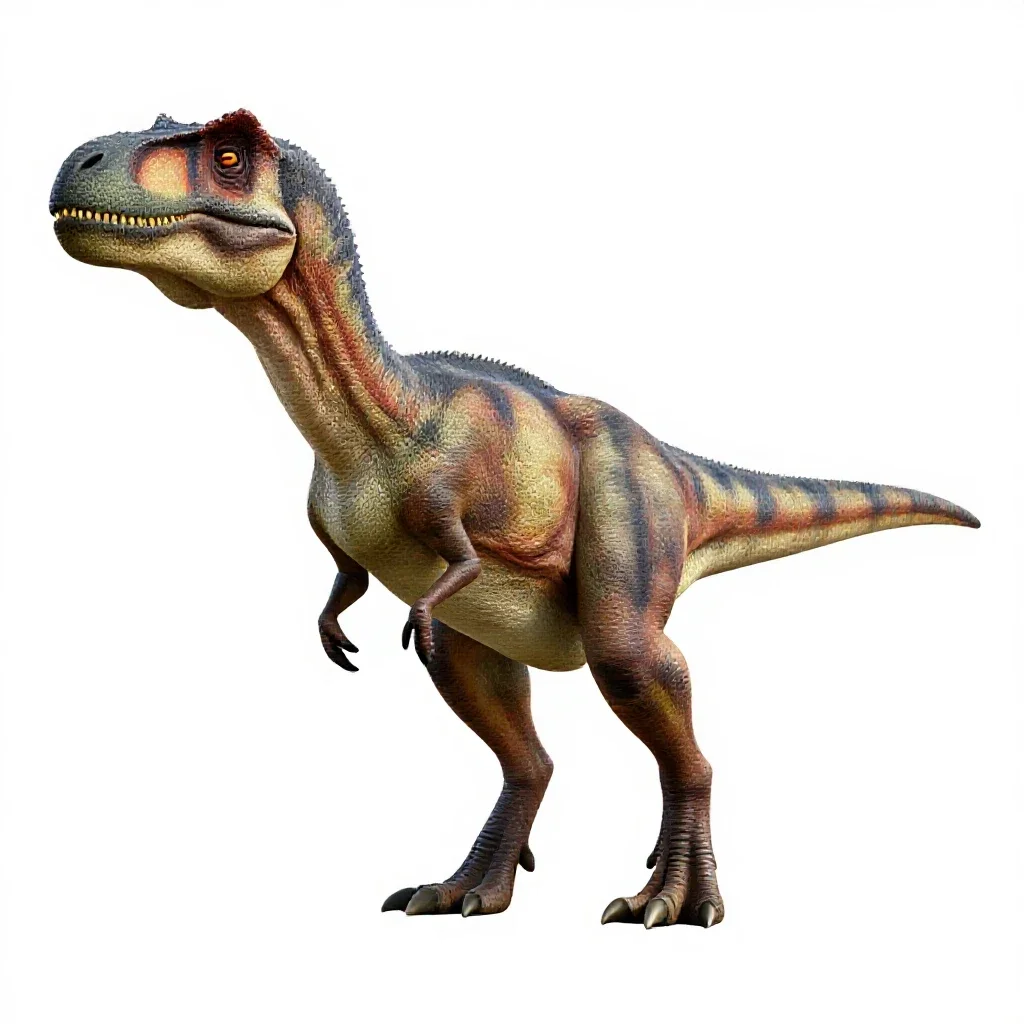 Deinonychus isolated on a white background