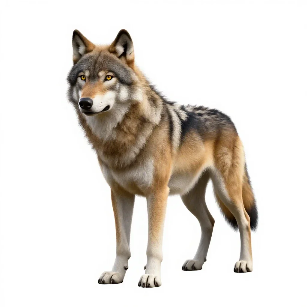 Dire wolf isolated on a white background