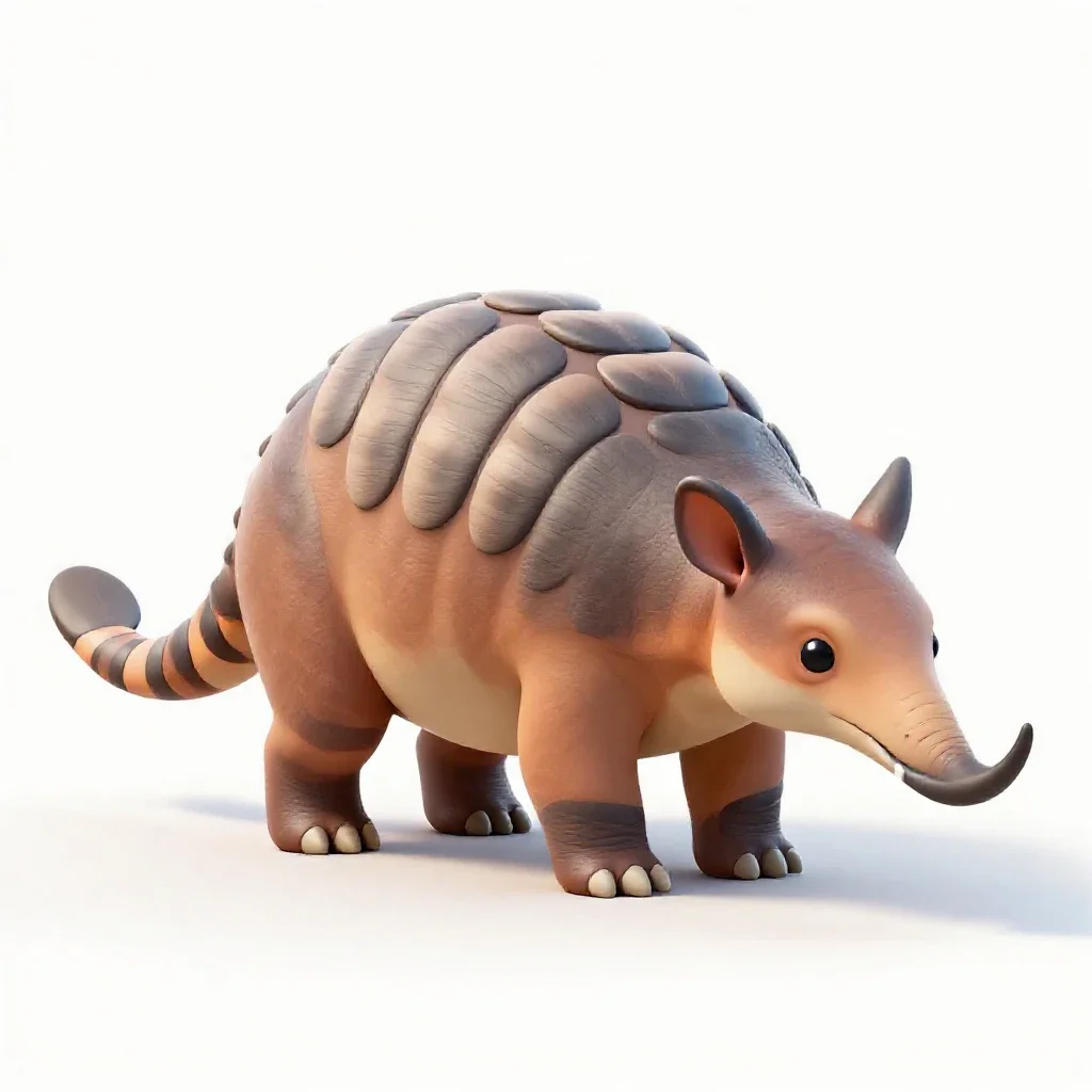 Glyptodon isolated on a white background