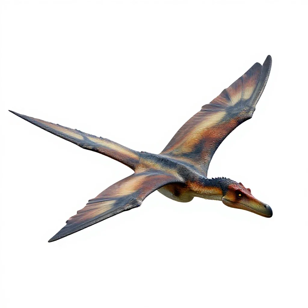 Pteranodon gliding isolated on a white background