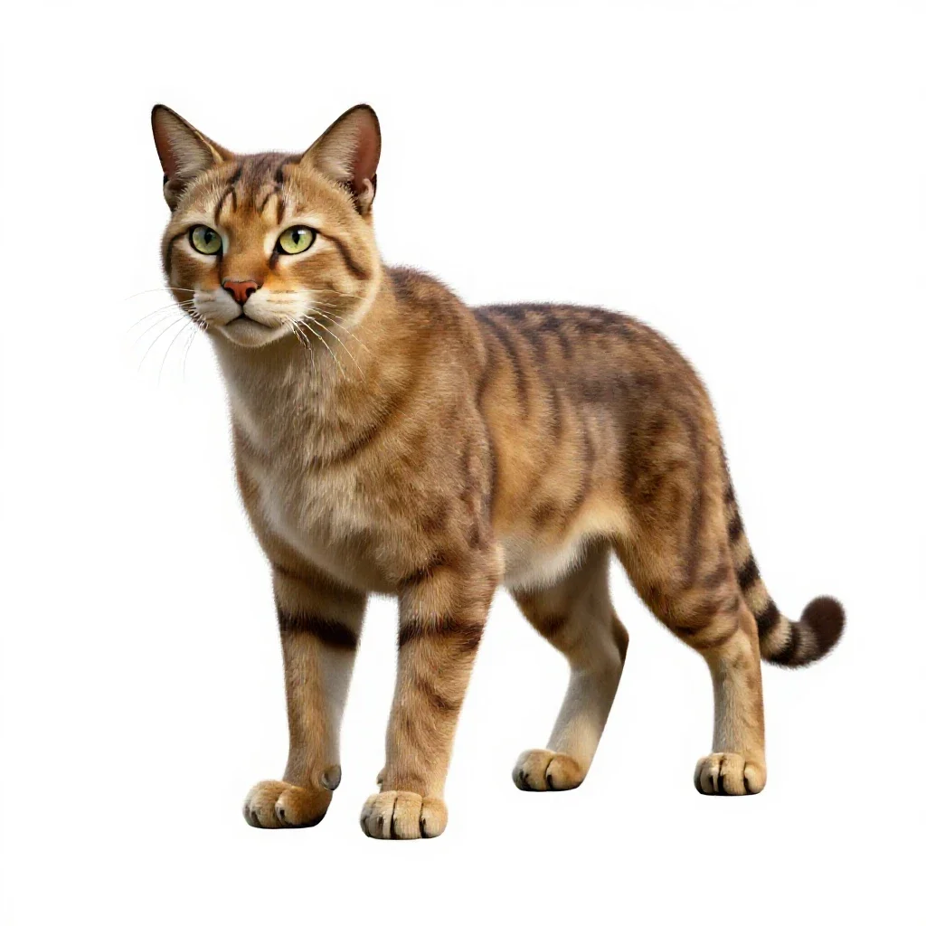 Sabre-toothed cat isolated on a white background